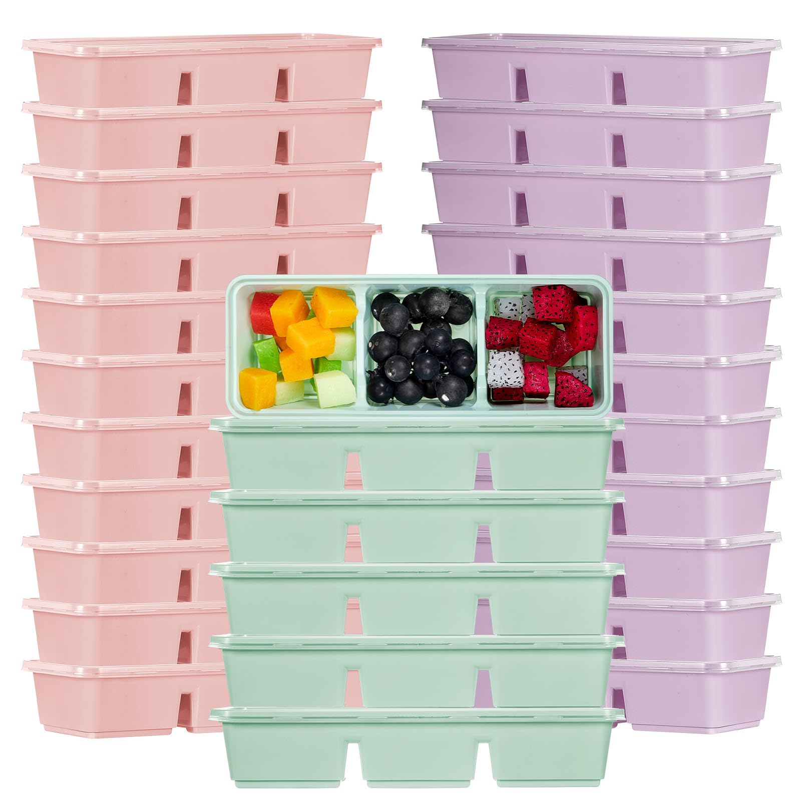 Amazon.com: Hushee 10 Pack 17 oz Small Meal Prep Containers with 3